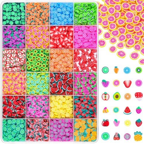 24 Grid Polymer Clay Cute Slime Add Ins for Nail Art Decoration