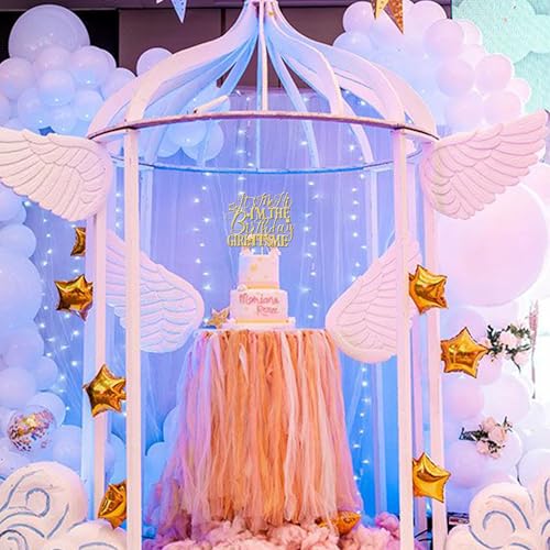 1 PCS Happy Birthday Cake Topper Glitter Happy Birthday Cake Pick Bunting Decor for Anniversary Celebrating Happy Birthday Party Cake Decorations Supplies Gold