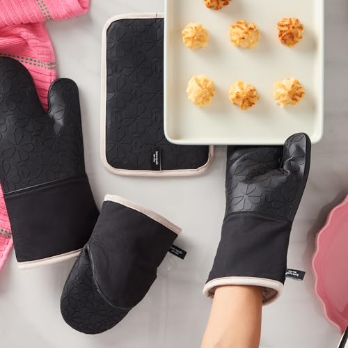 Spade Flower Soft Silicone Pot Holder 2 (Black/Ivory)