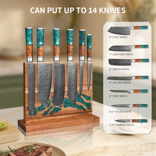 Magnetic Knife Block (Brown+Green)