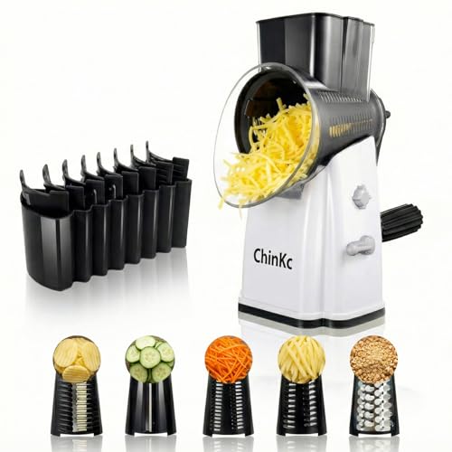 Upgrade Rotary Cheese Grater Shredder with Handle