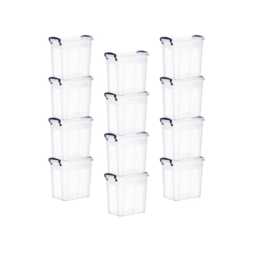 Clear Plastic Storage Bin with Lid