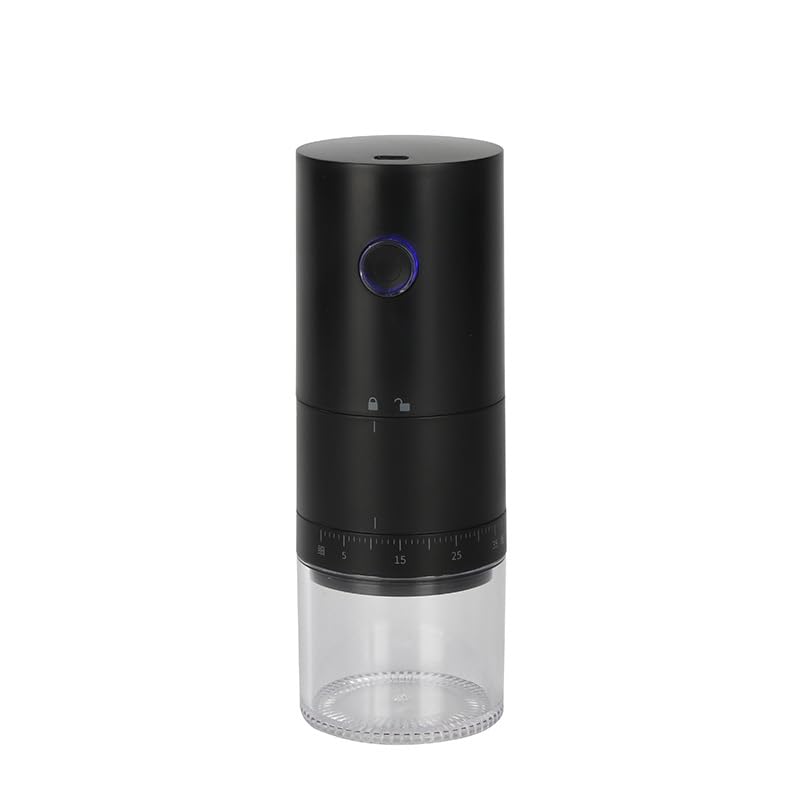 Portable Electric Burr Coffee Grinder with 38 Adjustable Grind Settings (Black)