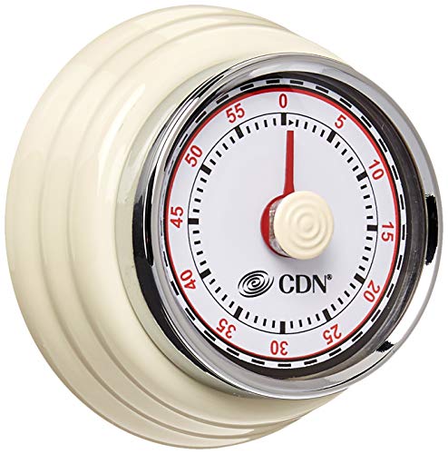 Compact 60 Min Mechanical Timer (White, 2" Dial)