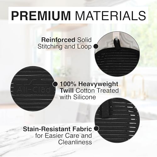 Premium Pot Holder & Hot Pad (Black / 2 Pack)