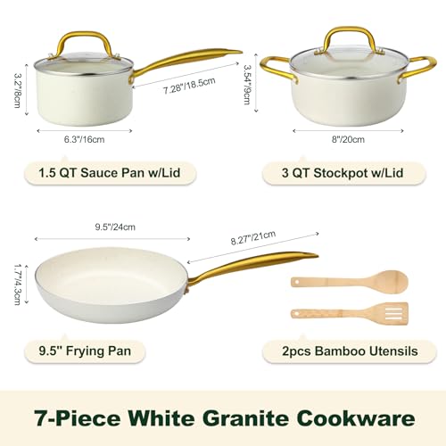 7pcs Nonstick Ceramic Cookware Set