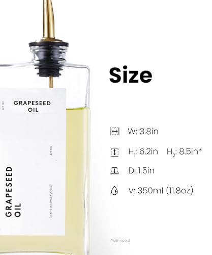 Olive Oil Dispenser for Kitchen (Gold / Set of 2)