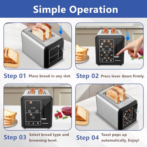 Touch Screen Toaster with bagel function