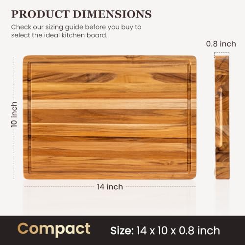 14x10 Teak Cutting Board (14"L x 10"W)