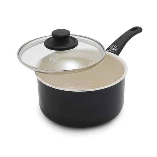 2.5QT Nonstick Saucepan with Glass Lid