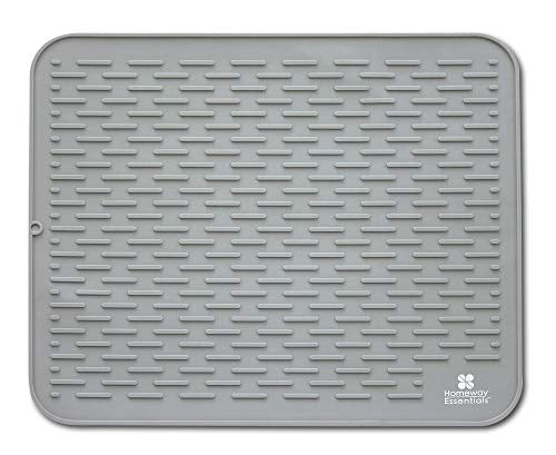 Silicone Dish Drying Mat (24" x 30" / Gray)