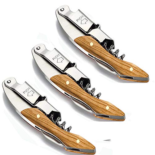 Professional Waiter Corkscrew Wine Key for Bartenders Set of 3