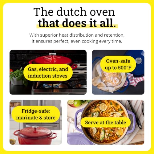 Essential Enamel Cast Iron Dutch Oven (Island Spice Red)