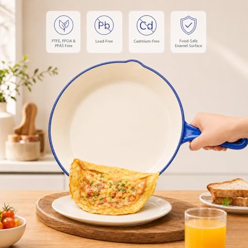 Enameled Cast Iron Cookware Set (Cobalt Blue)