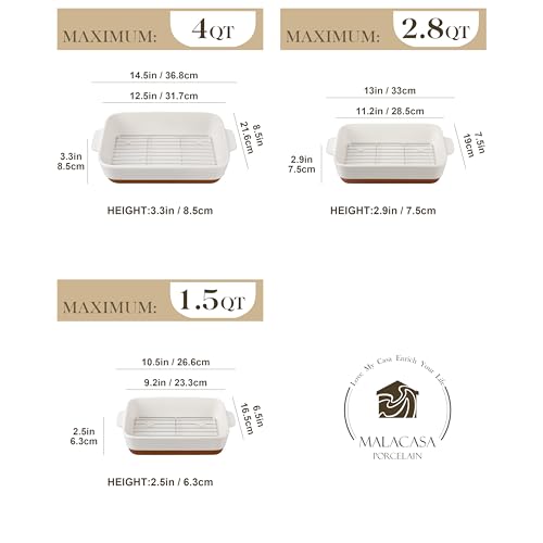 Casserole Dishes for Oven Set of 3