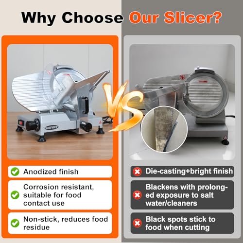 Commercial Meat Slicer 10 inch Electric Food Slicer Frozen Meat (10IN-240W)