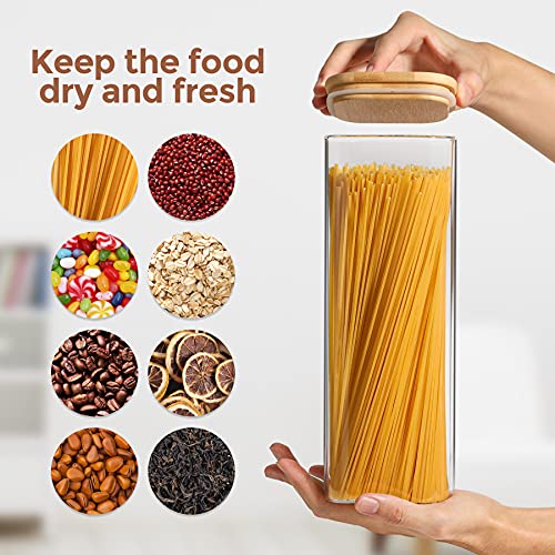 Airtight Glass Storage Canister with Wood Lid