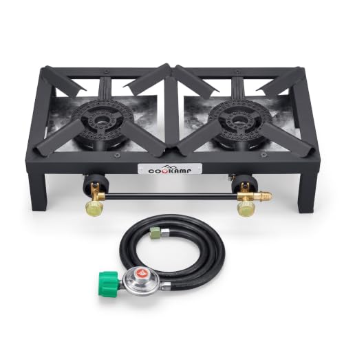 Propane Burner Angle Iron Camp Stove with CSA Listed Regulator and 4ft Hose
