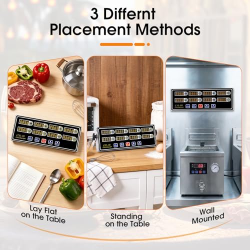 8 Channel Kitchen Timers for Cooking