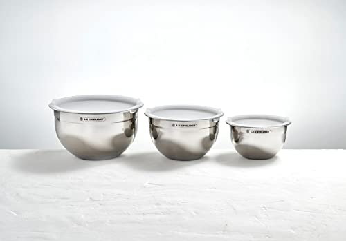 Stainless Steel Nested Mixing Bowls with Plastic Lids (Mixing Bowls with Plastic Lids)