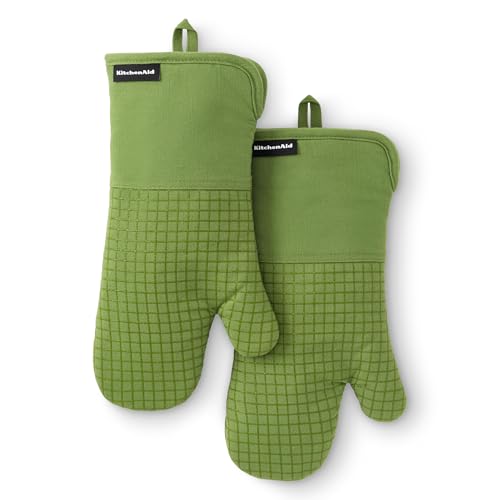 Gourmet Series Gridlines Oven Mitts 2 (Matcha Green)