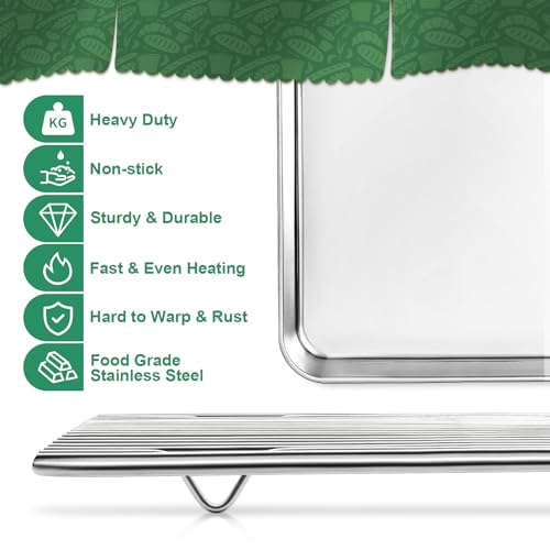 Stainless Steel Baking Sheets with Rack