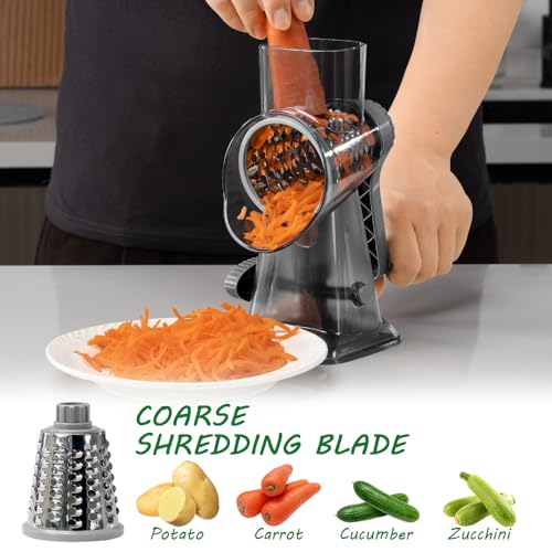 Cheese Grater Hand Crank Rotary Cheese Grater with Handle