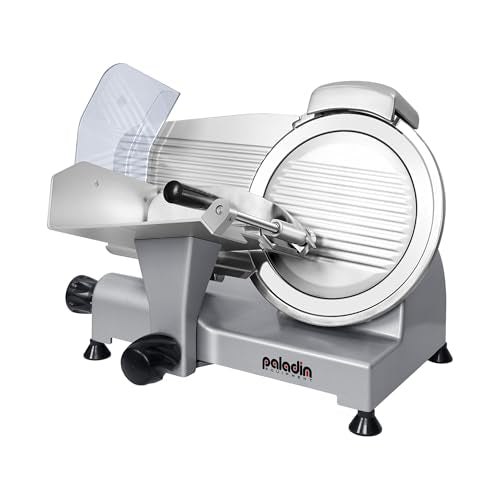 10" Commercial Meat Slicer 250W Electric Deli Food Slicer (10" Bright Silver)