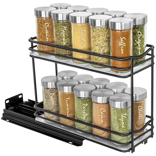 Pull Out Spice Rack Organizer for Inside Kitchen Cabinets