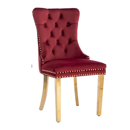 Velvet Upholstered Dining Chairs Set