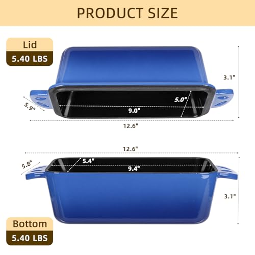 9x5 Enameled Cast Iron Loaf Pan