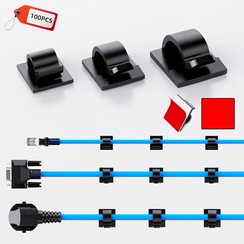 100 PCS Cable Clips Cord Organizer