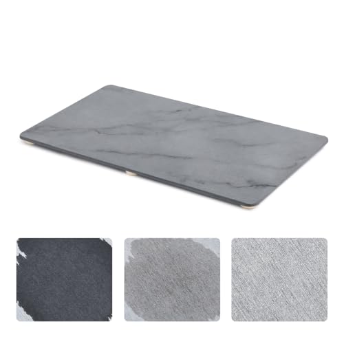 24" X 16" Extra Large Stone Dish Drying Mat for Kitchen (Gray / 24" x 16")