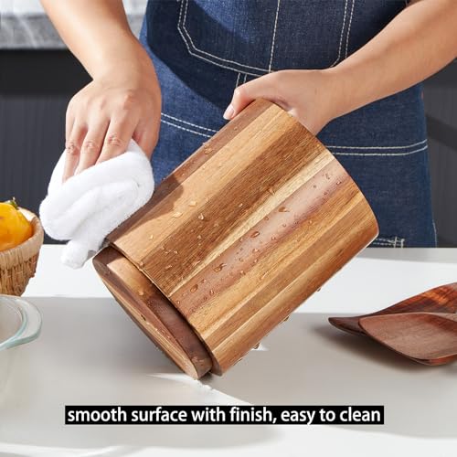 Wood Utensil Holder for Kitchen Counter