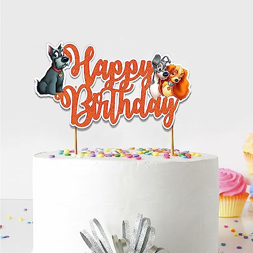 Happy birthday cake topper set
