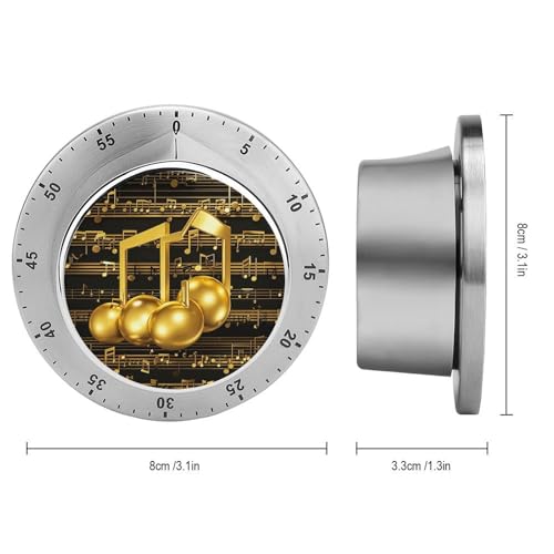 Gold Musical Note with Fallen Shiny Star Kitchen Timer (One Size / Gold Musical Note With Fallen Shiny Star)