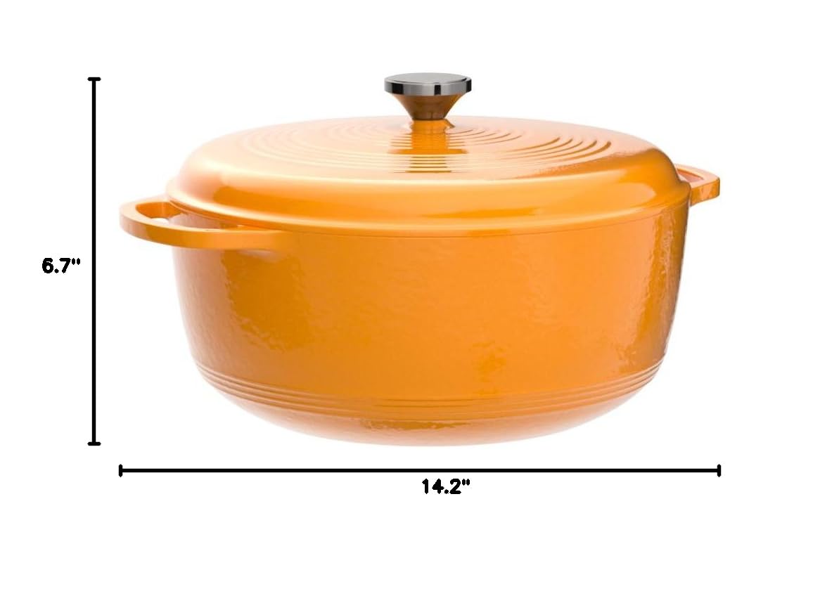 Essential Enamel Cast Iron Dutch Oven (Apricot)