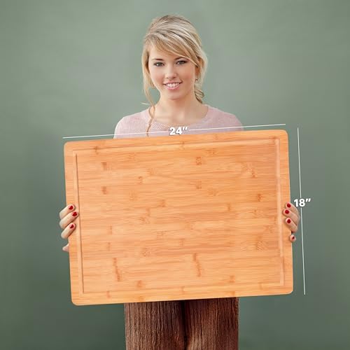 Large Cutting Board for Kitchens 24 X 18 by Grizzly Living (24"L x 18"W)