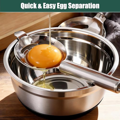 Stainless Steel Mixing Bowls Set with Lids & Silicone Base (Black)