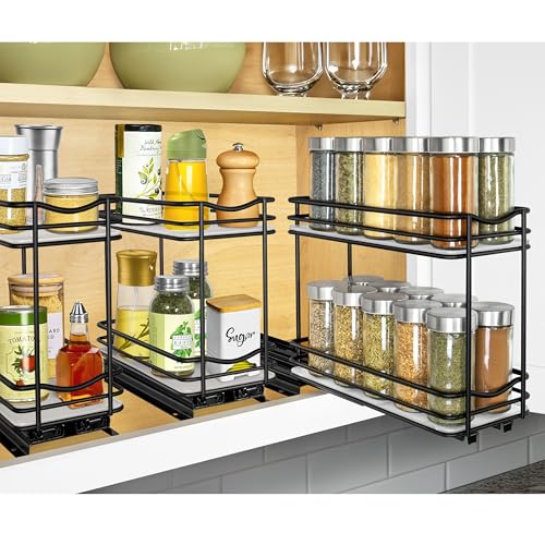 Pull Out Spice Rack Organizer for Inside Kitchen Cabinets