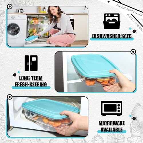 18 Pcs 33 oz Plastic Food Storage Containers with Lids