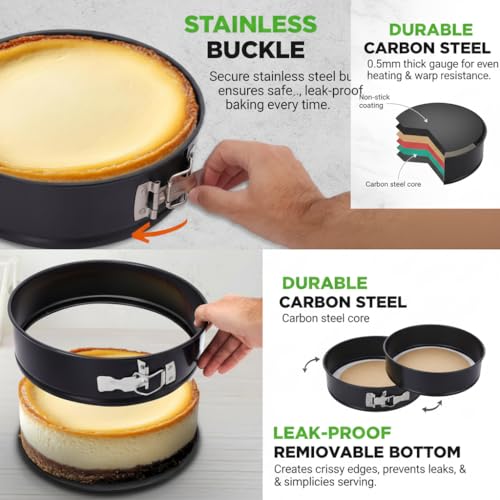 Nonstick Cheesecake Springform Cake Pan Stainless Steel Clasps