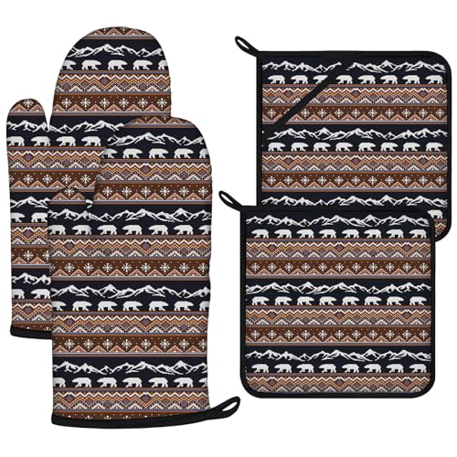 Oven Mitts and Pot Holders Sets 4Pcs