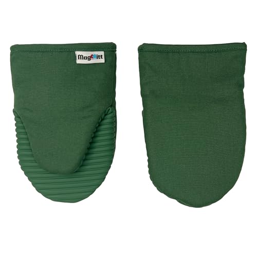 Magnetic Oven Mitts & Pot Holder 3 Pc Set (Basil Green)