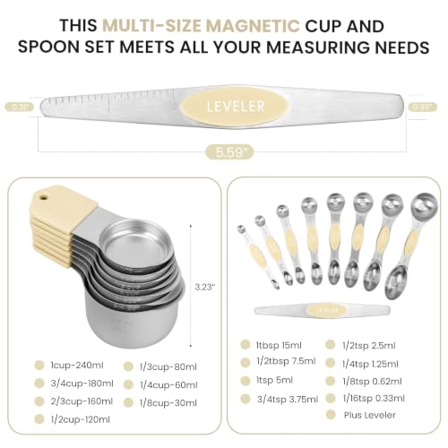 Magnetic Measuring Cups and Spoons Set (COCOON)