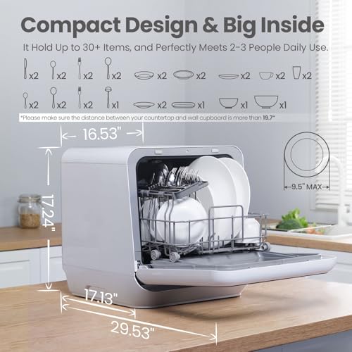 Countertop Dishwasher with 5L Built