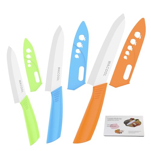 Kitchen Ceramic Knife Set with Sheaths