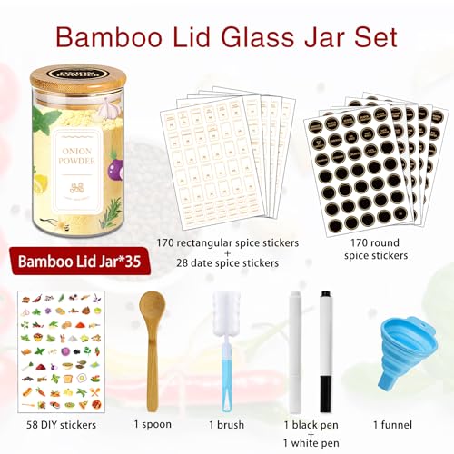 Glass Jars with Bamboo Lids……