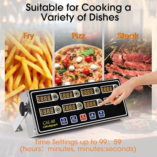 8 Channel Kitchen Timers for Cooking