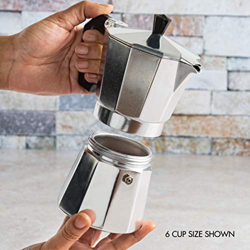 Classic Stovetop Espresso and Coffee Maker (Silver / 12 Cup)